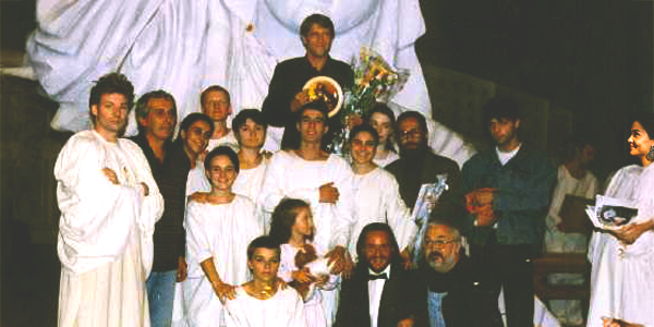 Group photo from Oedipe at the Romanian National Opera, May 2001