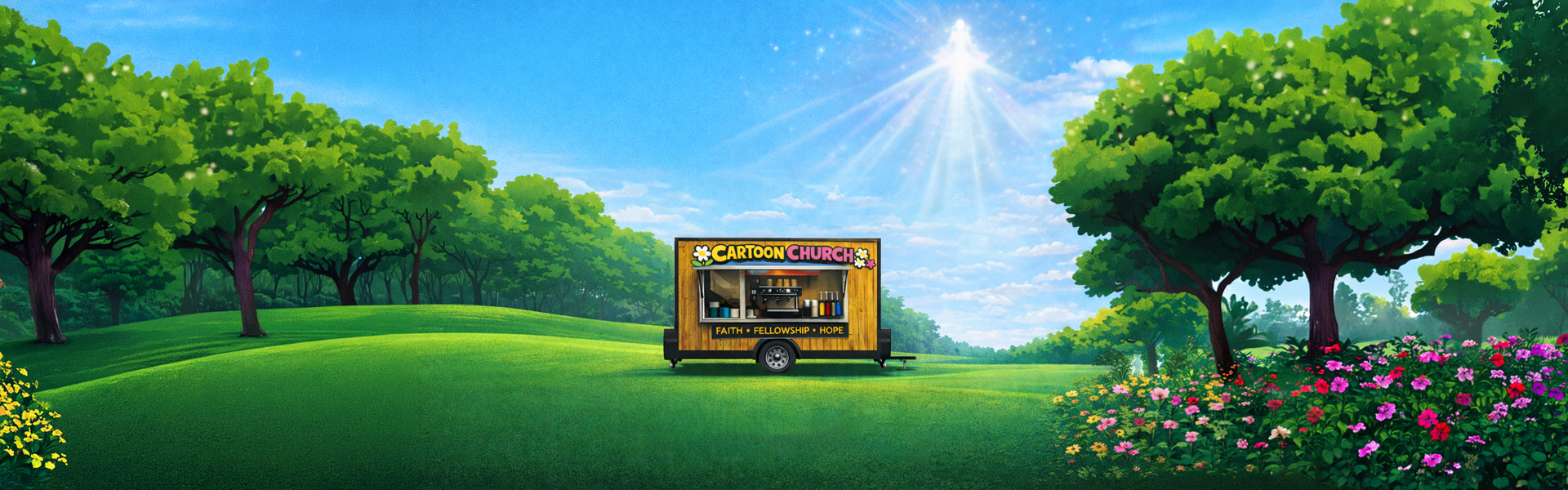 Cartoon Church banner